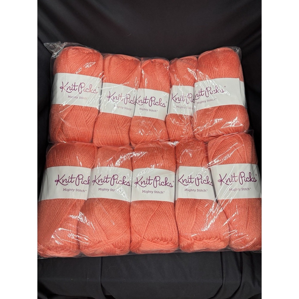 Lot Of 10 Knit Picks Mighty Stitch Yarn Wool/Acrylic, 208 Yards, Conch